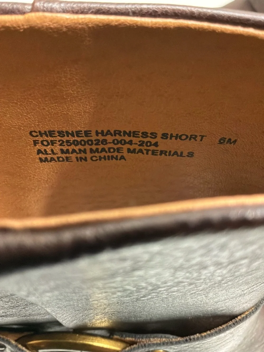 Frye And Co. Chesnee Harness Short Dark Brown Moto Women's Size 6M